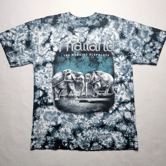 Joligolf Thailand Elephant T-Shirt Unisex Adult Size Large Multicolor Tie Dye - Picture 1 of 7
